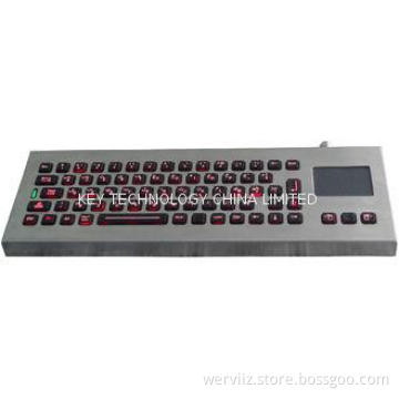 71 Keys Industrial Military PC Keyboards With Touchpad , Il